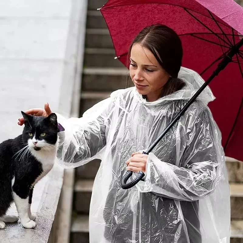 5/10PCS Compact Disposable Rai - Emergency Poncho Rain recension och pris