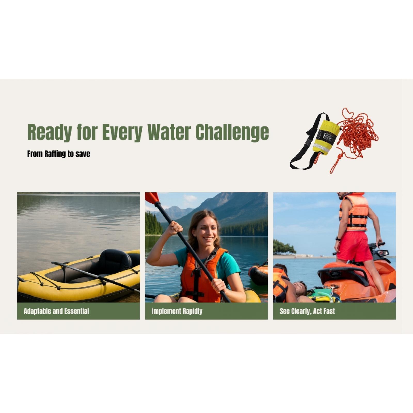 Kayak Throw Rope Bag Water Res - Rescue Rope Throw recension och pris